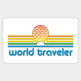 World Traveler - World Showcase inspired retro distressed world showcase vacation tee Sticker